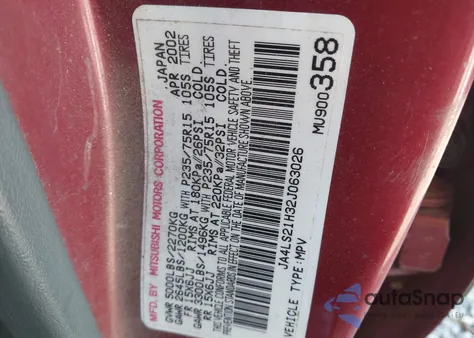 2002 Mitsubishi Montero Sport Es/Ls из США, поврежденный, VIN JA4LS21H32J063026